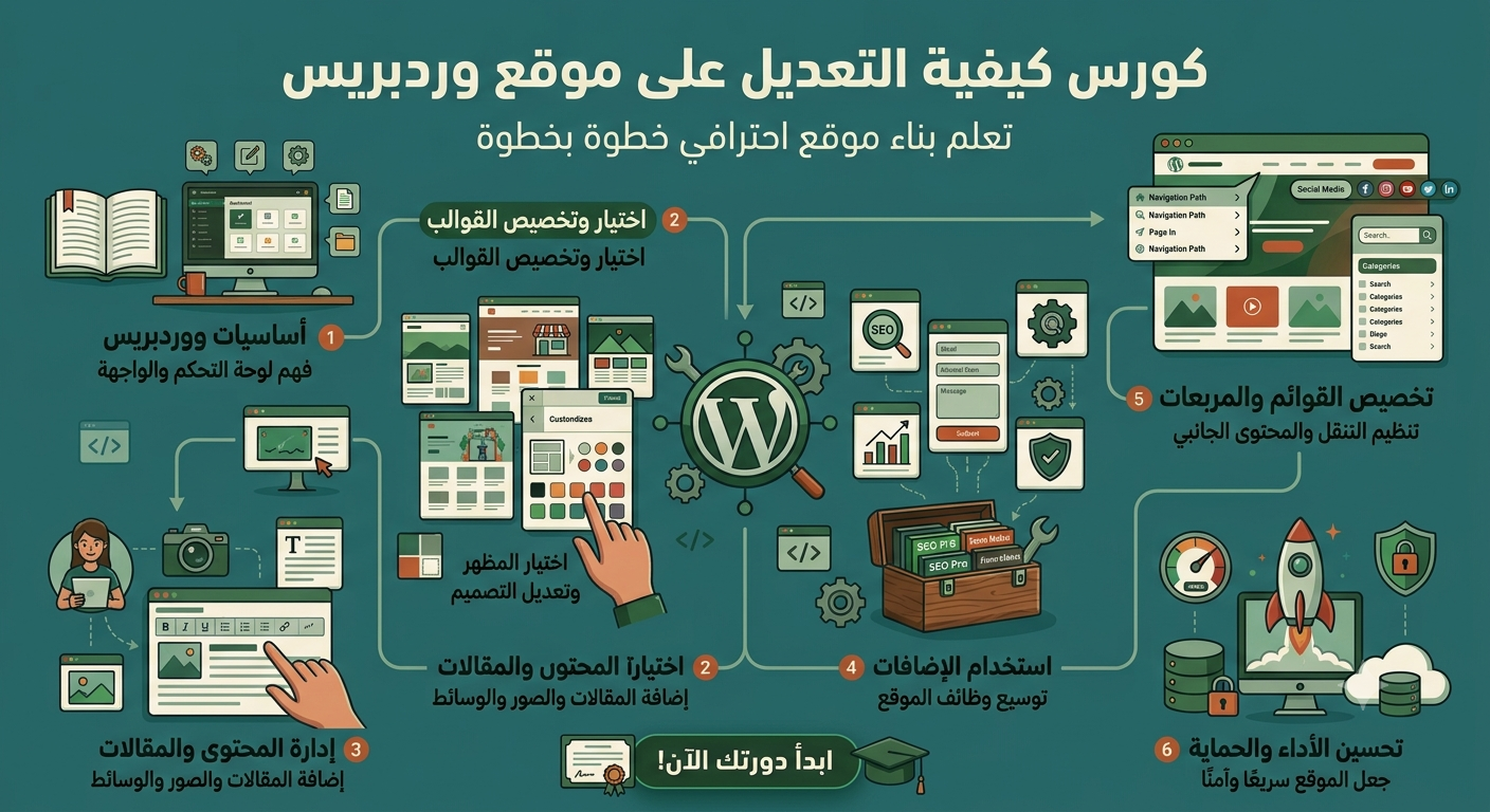 كورس التعديل والتخصيص على الموقع
