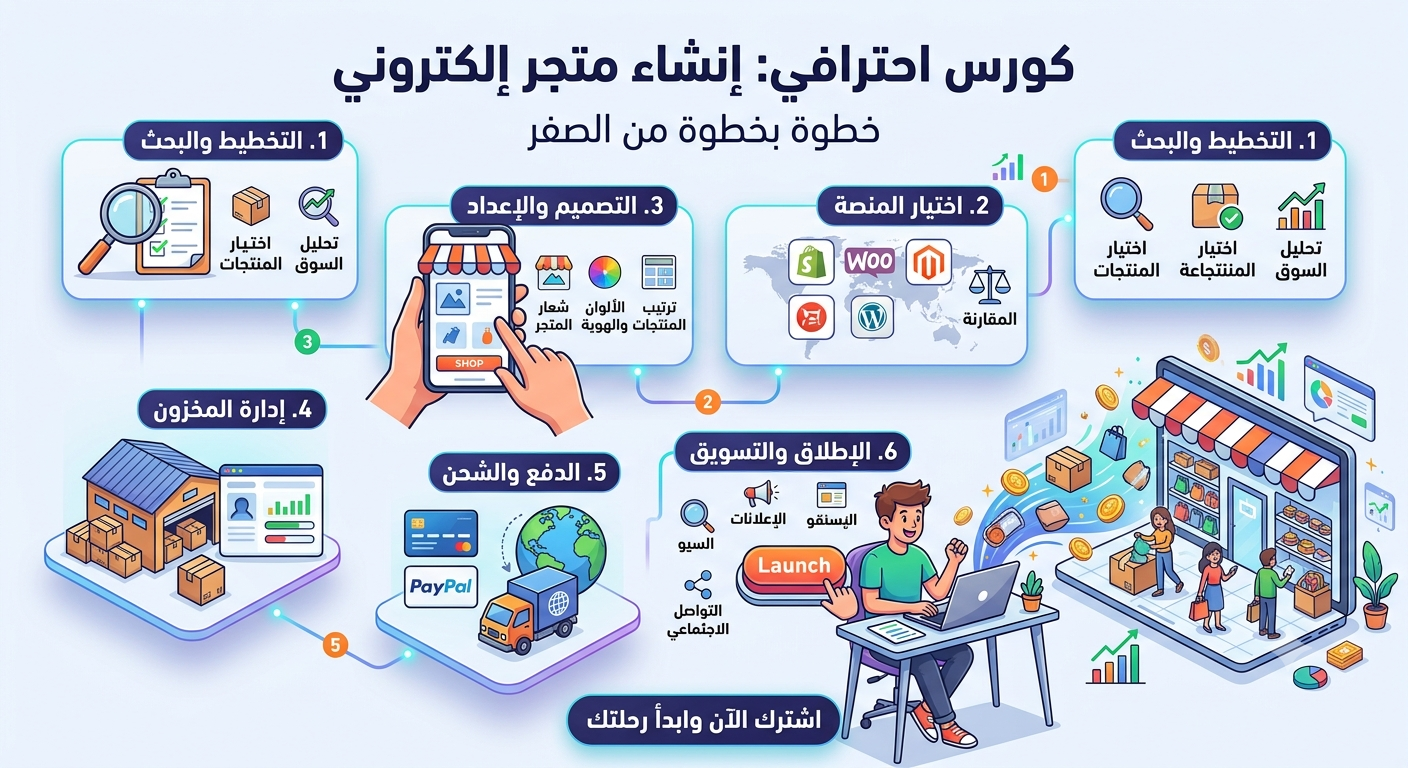 كورس إنشاء متجر إلكتروني بالووردبريس